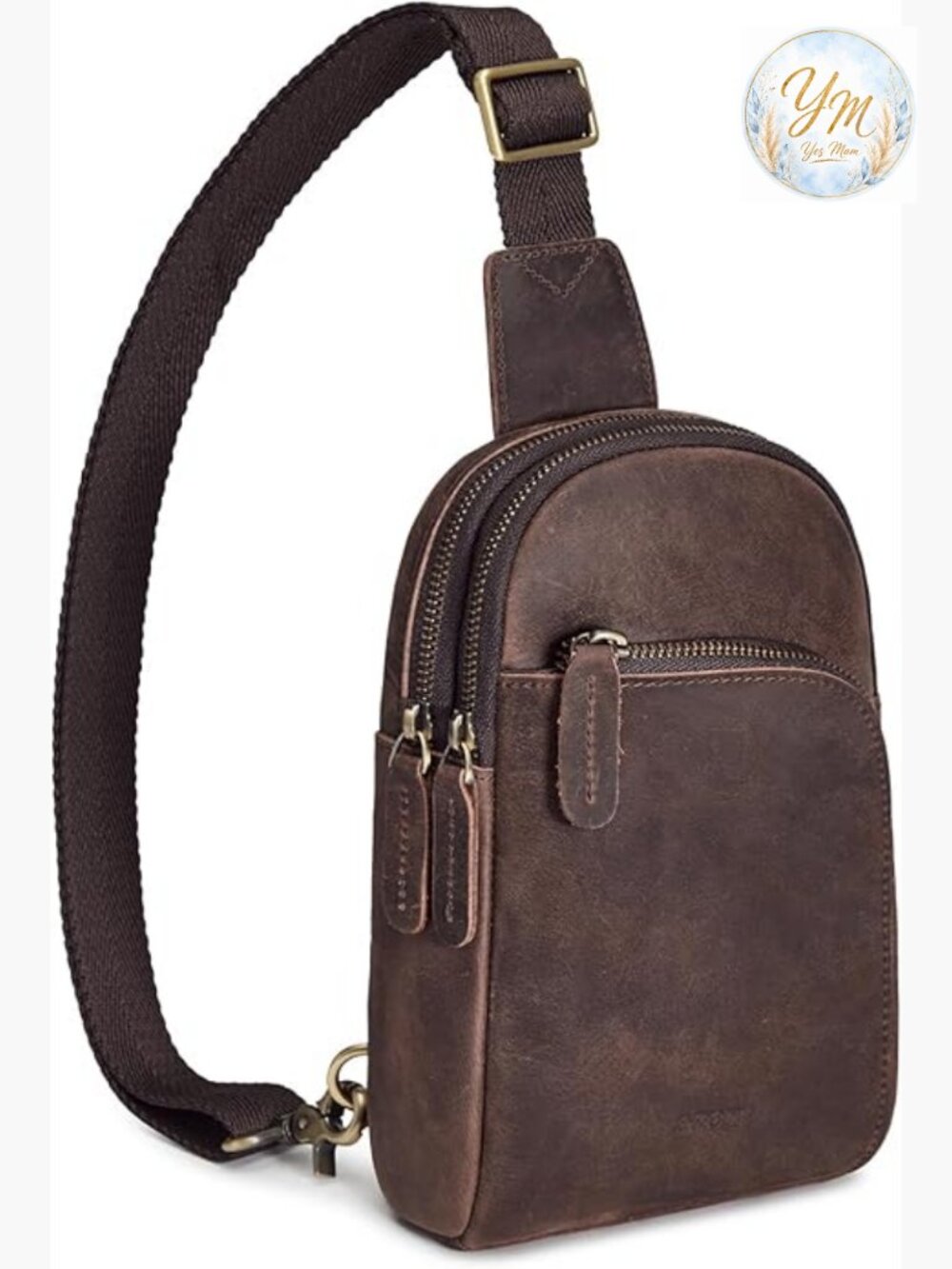Genuine Leather RFID Blocking Sling Bag Crossbody Fanny Pack